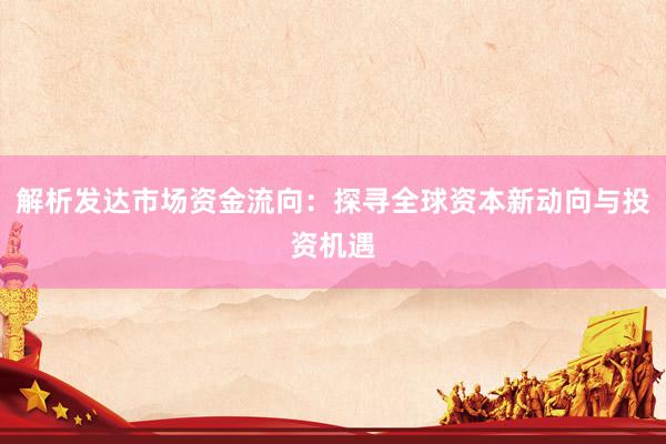 解析发达市场资金流向：探寻全球资本新动向与投资机遇