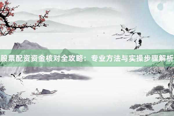 股票配资资金核对全攻略：专业方法与实操步骤解析