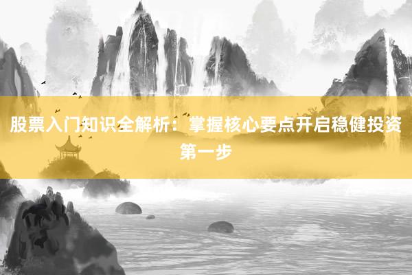 股票入门知识全解析：掌握核心要点开启稳健投资第一步